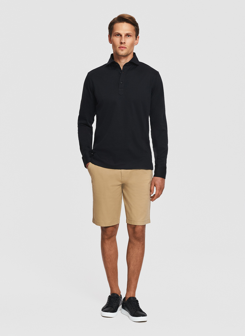 Czarna koszula typu popover