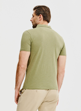Zielone bawełniane polo