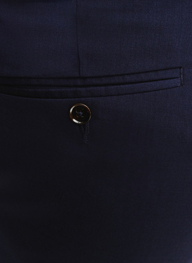 Wełniane spodnie garniturowe w kolorze granatowym