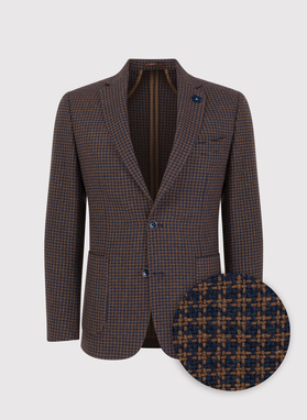 Casualowa marynarka męska w pepitkę 