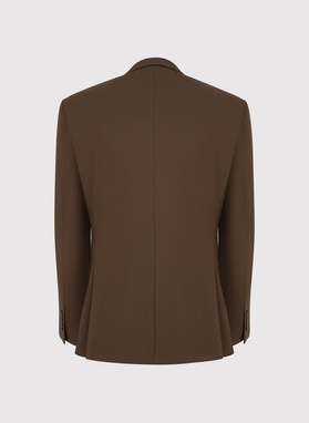 Ślubny brązowy garnitur męski