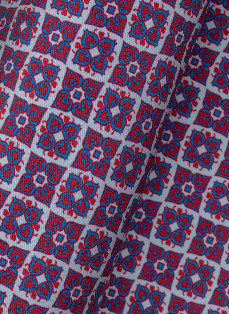 Jedwabna poszetka męska w geometryczny wzór