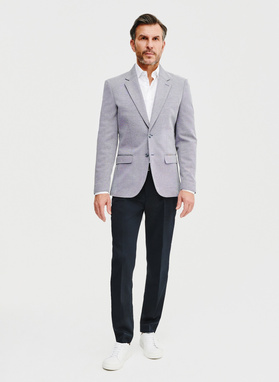 Granatowa marynarka melanż