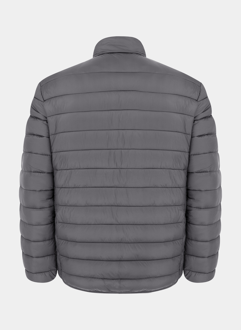 Szara krótka pikowana kurtka