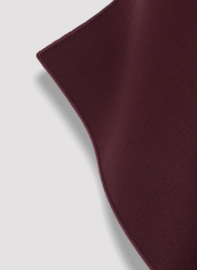 Bordowa gładka poszetka męska 