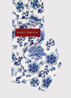 Jedwabny niebieski krawat męski