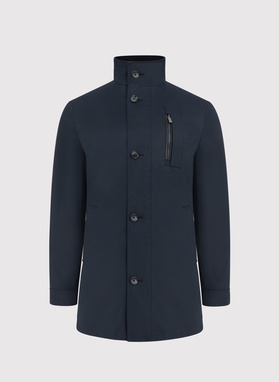 Granatowy płaszcz męski