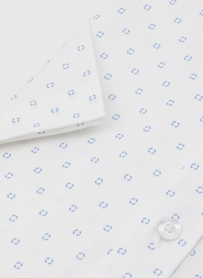 Koszula męska w błękitny mikrowzór