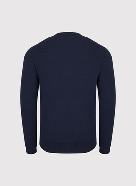 Granatowy sweter męski v-neck