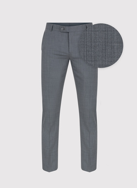 Dwuczęściowy gładki garnitur męski w kolorze szarym