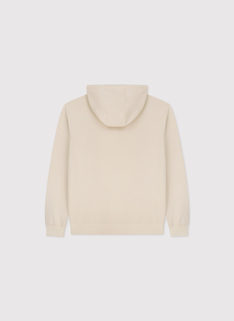 Beżowy dres męski z kapturem