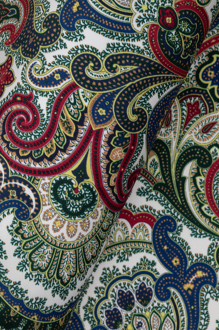 Jedwabna poszetka męska z wzorem paisley