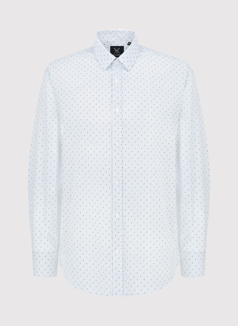 Koszula w kropki o kroju Regular 