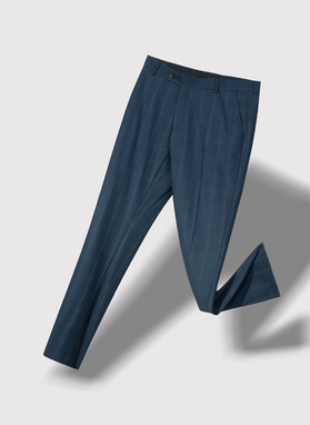 Granatowe spodnie garniturowe P21WF-6G-077-G-S