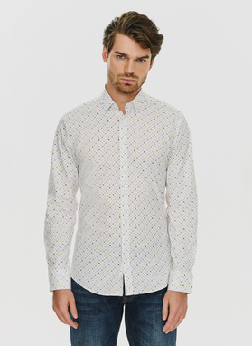Męska koszula w mikrowzór 