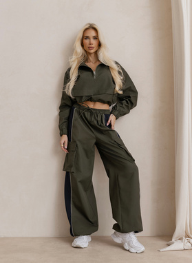 Bluza sportowa damska UPTOWN REBEL SWEATSHIRT oliwkowa