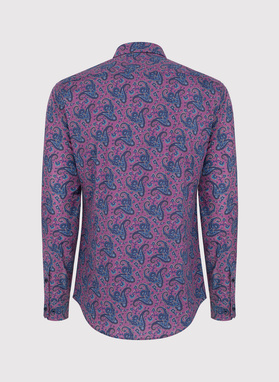 Fioletowa koszula we wzór paisley