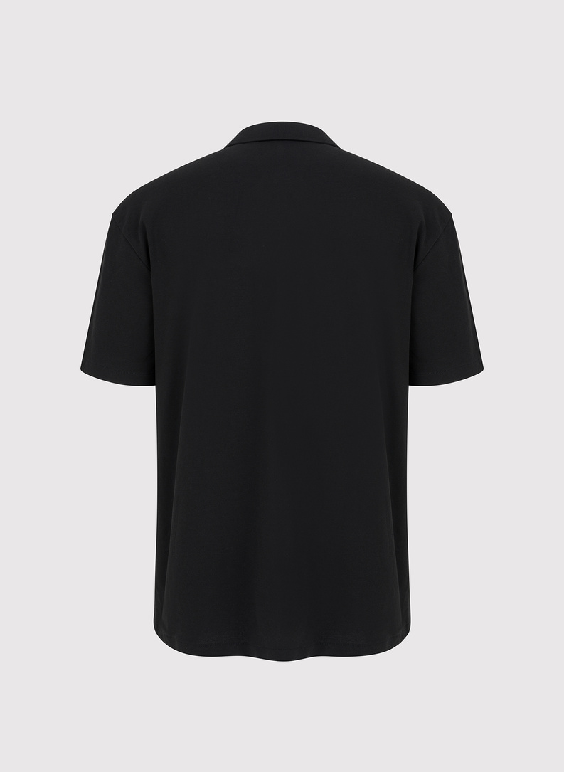 Koszula męska w kolorze czarnym z krótkim rękawem