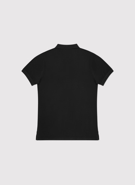 Gładki t-shirt polo w czarnym kolorze