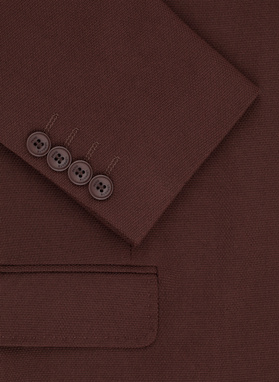 Brązowa gładka marynarka męska