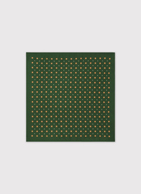 Zielona poszetka w kropki i kwiatki