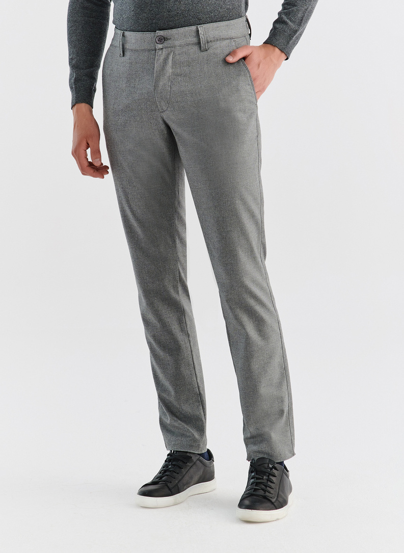 Szare casualowe spodnie męskie