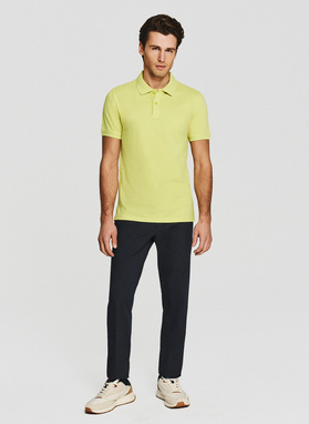 Zielone bawełniane polo męskie
