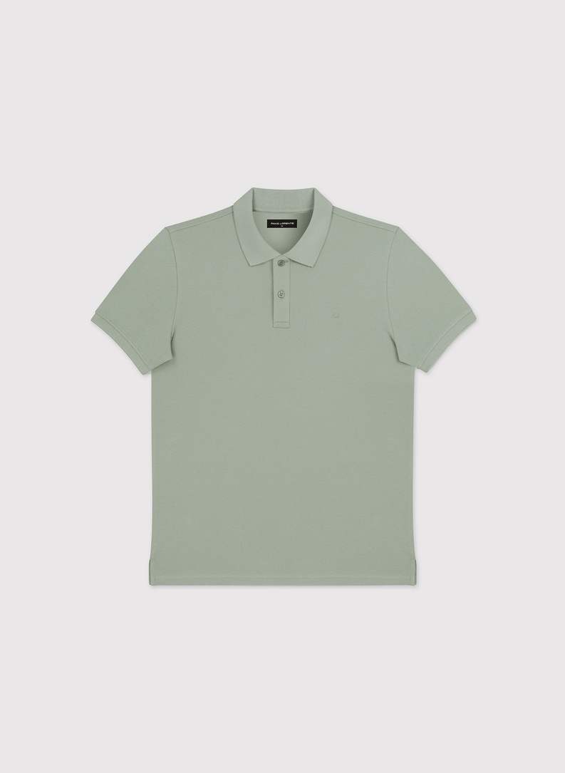 Oliwkowe męskie polo z bawełny