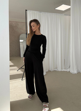 Komplet damski BARI LONG czarny