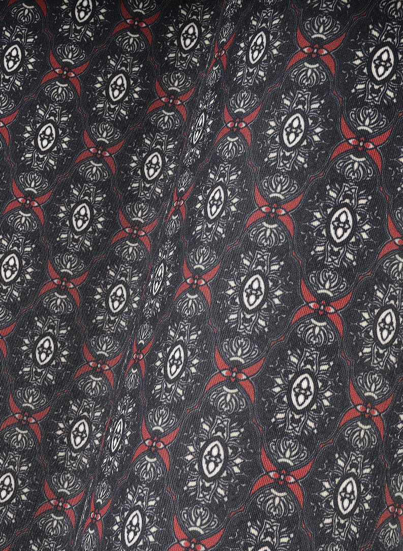 Grafitowa poszetka w geometryczny wzór