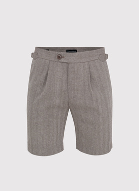 Melanżowe szorty męskie w kolorze brązowym