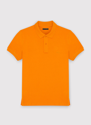 Gładki T-shirt polo w kolorze pomarańczowym
