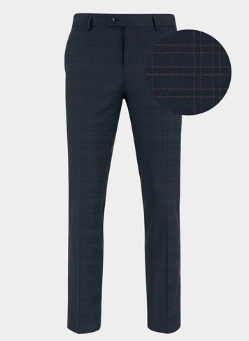 Granatowe spodnie garniturowe P21WF-6G-068-G