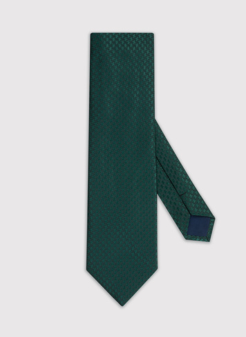 Krawat męski w kolorze butelkowej zieleni