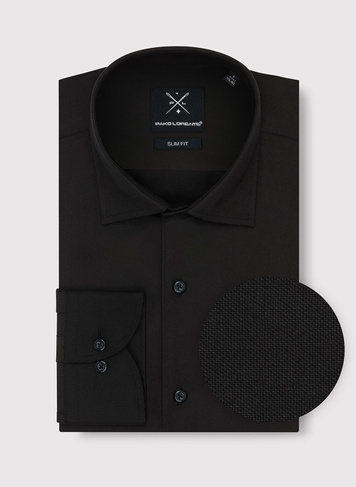 Męska elegancka koszula w kolorze czarnym 