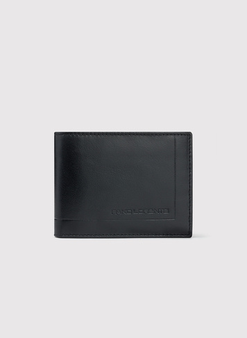 Męski skórzany portfel w kolorze czarnym  