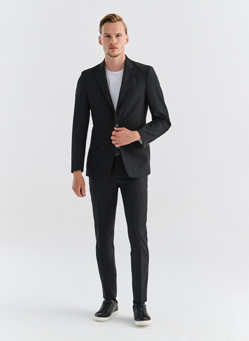 Spodnie garniturowe w kolorze czarnym 