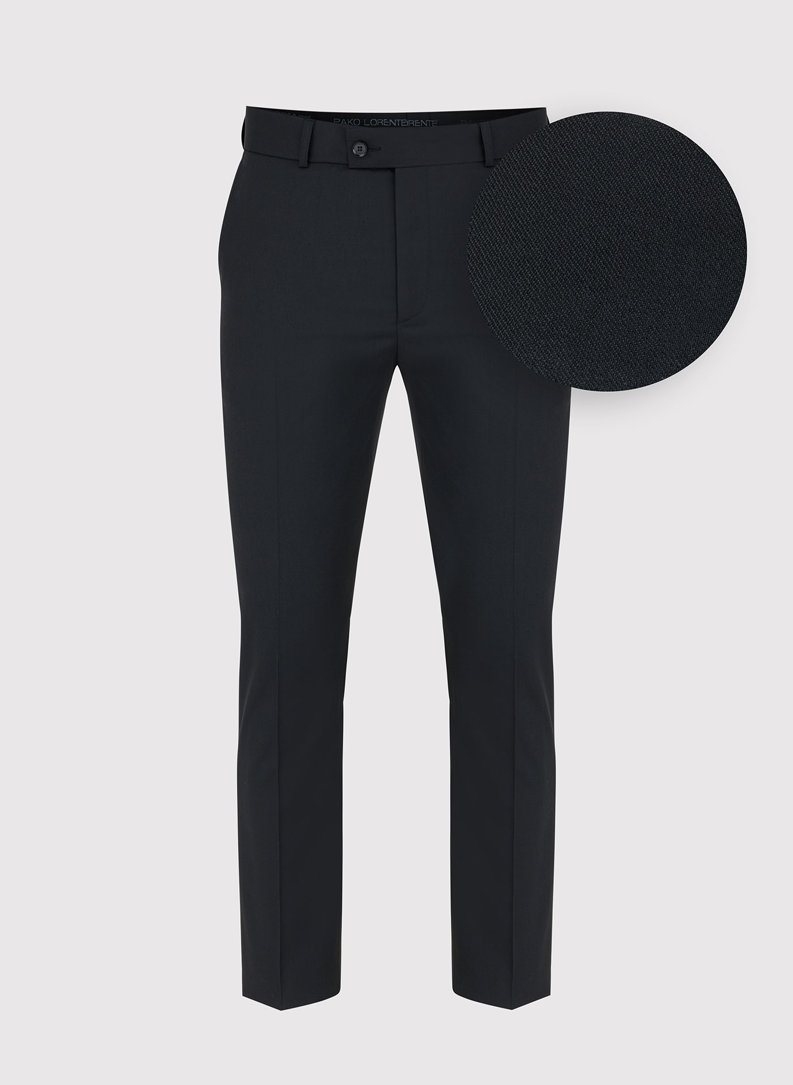 Czarne spodnie garniturowe P000B-6G-001-C-S