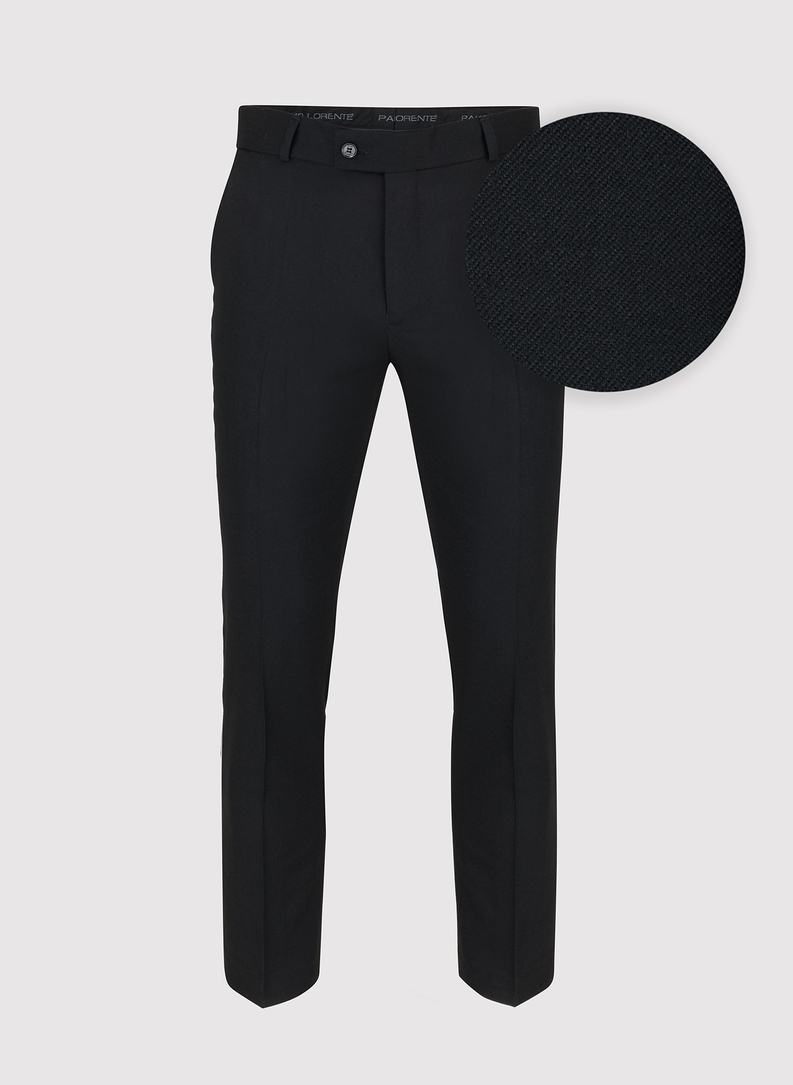 Czarne spodnie garniturowe P22SP-6G-026-C-S