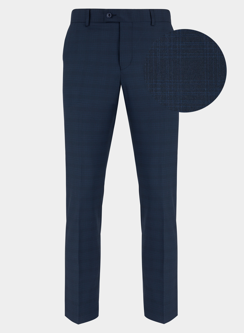 Granatowe spodnie garniturowe P21WF-6G-062-G