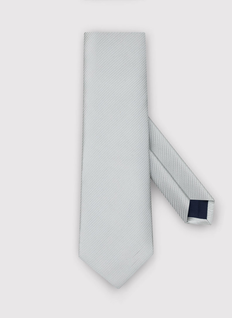 Męski krawat w kolorze srebrnym