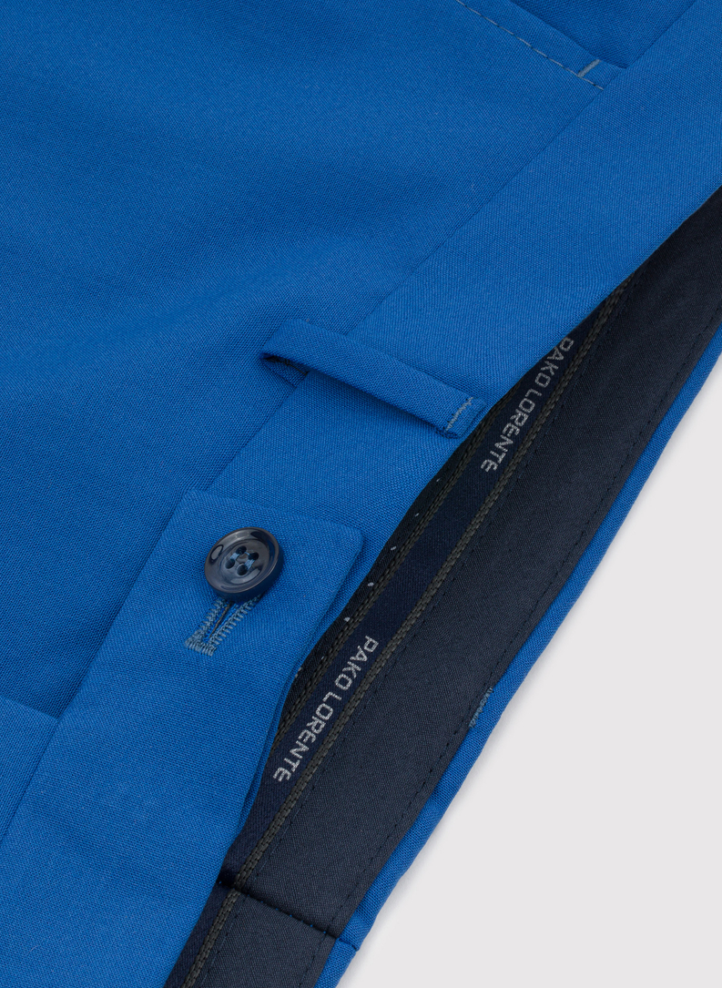 Niebieskie spodnie garniturowe P22SF-6G-020-N-S