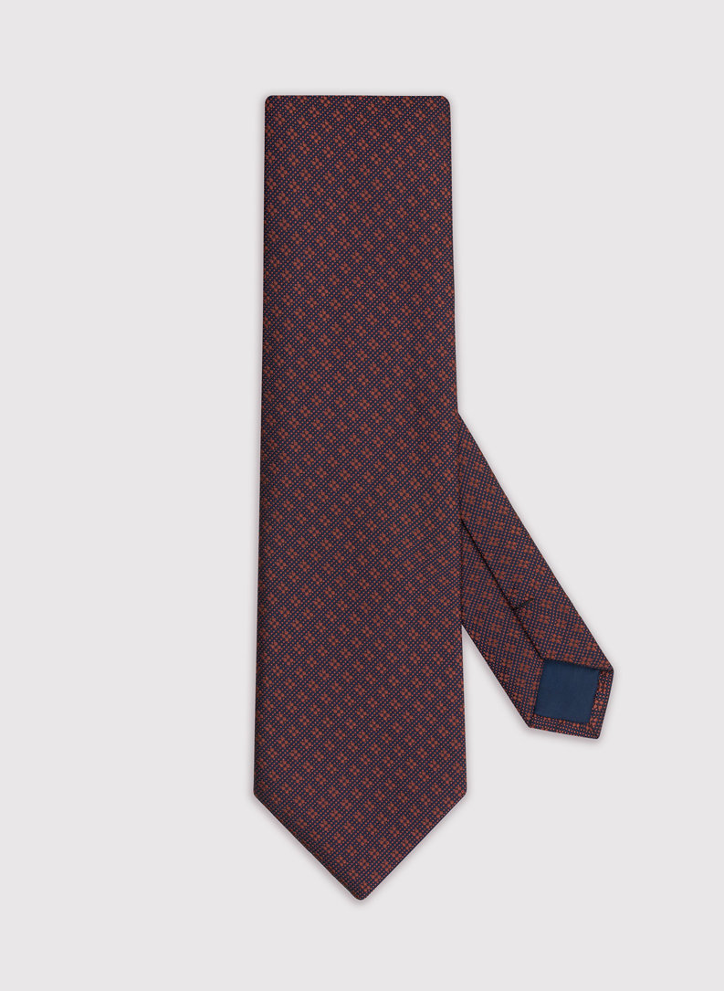 Wzorzysty krawat męski w kolorze bordowym 