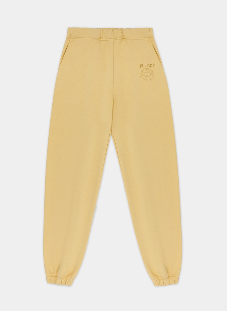 Żółte spodnie dresowe oversize C21SF-WD-003-Y